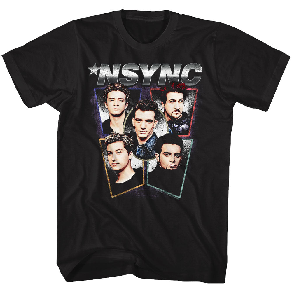 NSYNC Mens S/S T-Shirt - Heads - Solid Black Hoodie, Sweatshirt | CiraTrend.com