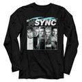 NSYNC Mens L/S T-Shirt - Blue Flame - Solid Black Hoodie, Sweatshirt | CiraTrend.com