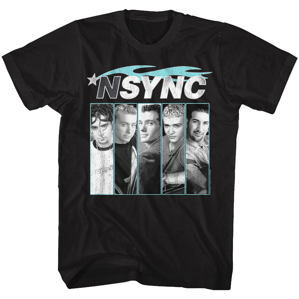 NSYNC Mens S/S T-Shirt - Blue Flame - Solid Black Hoodie, Sweatshirt | CiraTrend.com