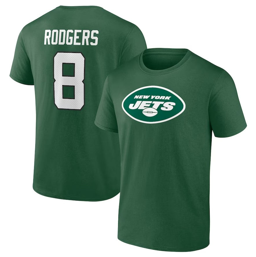 Aaron Rodgers New York Jets Icon Name & Number T-Shirt Hoodie, Sweatshirt | CiraTrend.com (Image 1)
