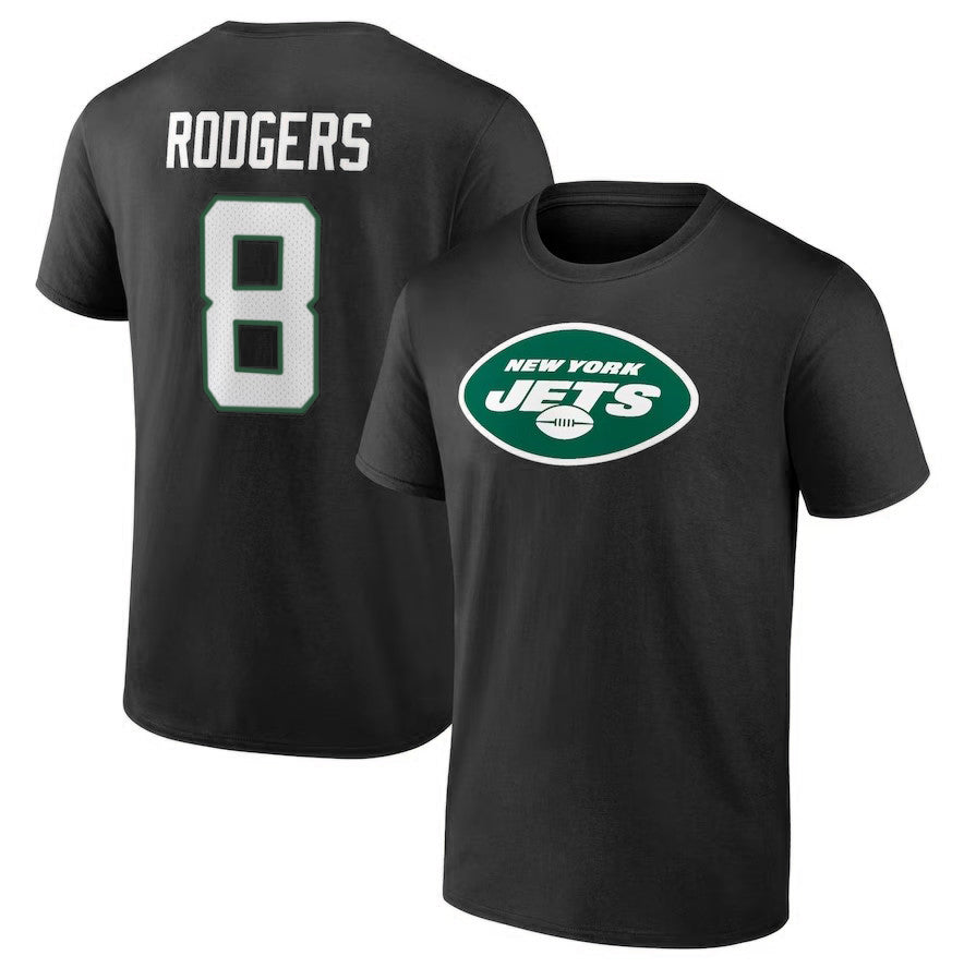 Aaron Rodgers New York Jets Icon Name & Number T-Shirt Hoodie, Sweatshirt | CiraTrend.com (Image 2)