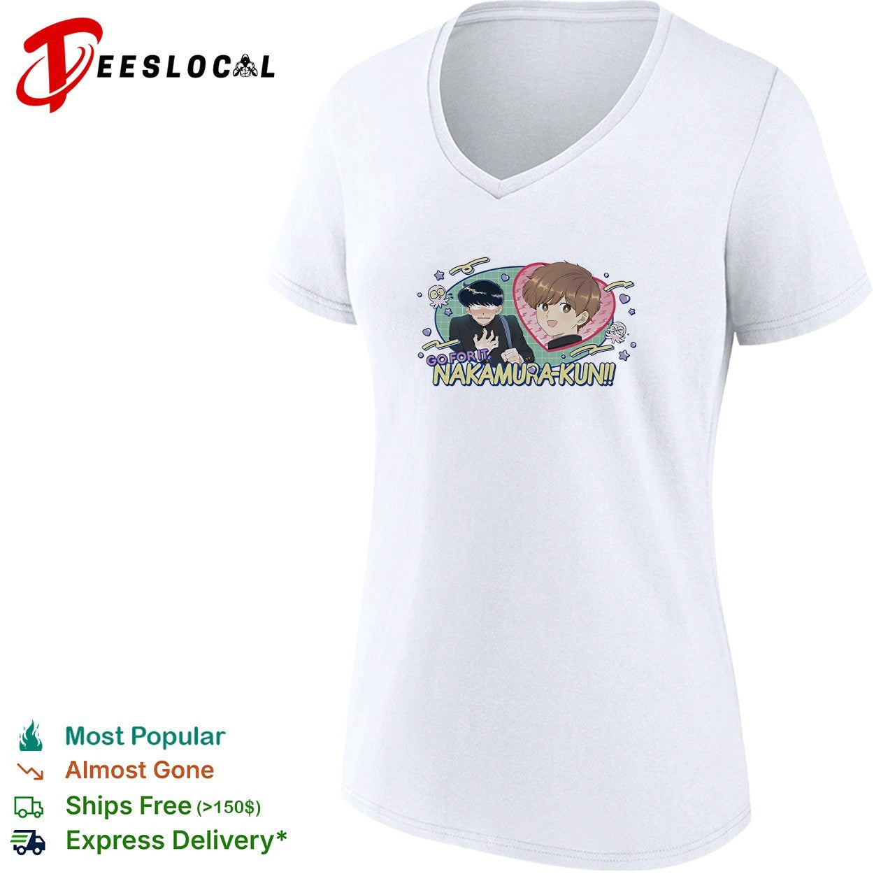 Nakamura Kun go for it anime boys shirt
