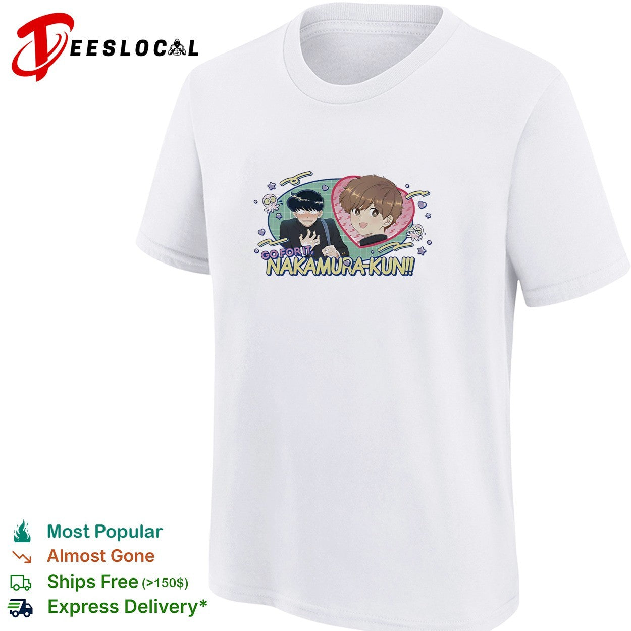Nakamura Kun go for it anime boys shirt