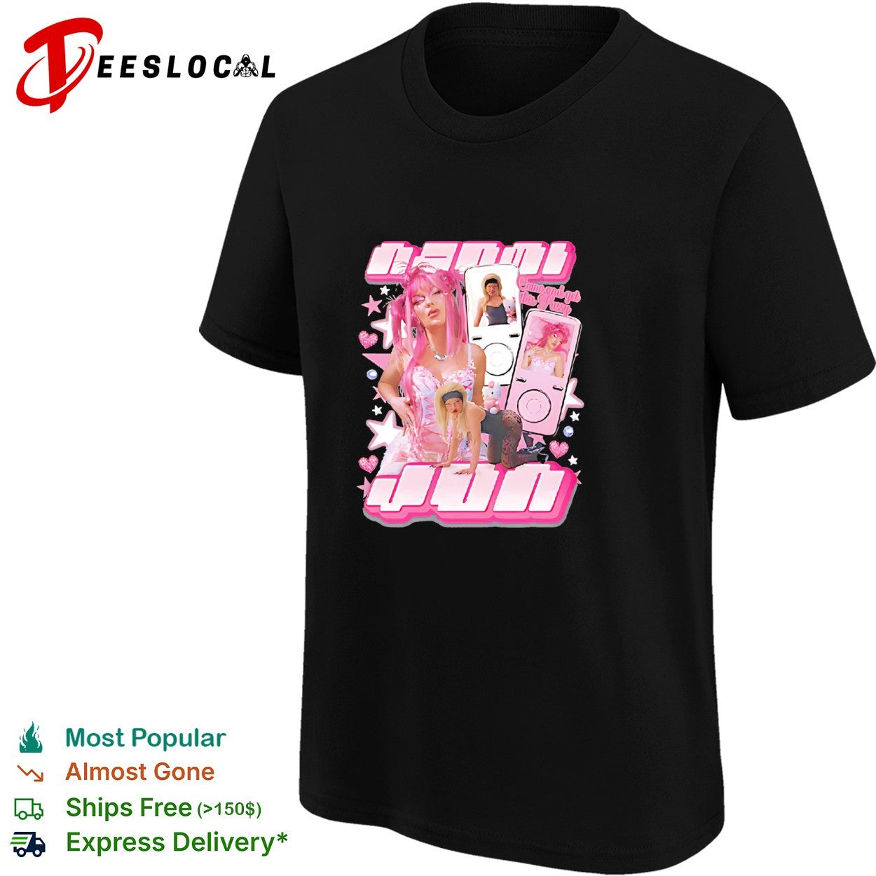 Naomi Jon come and get this pussy pink girls shirt