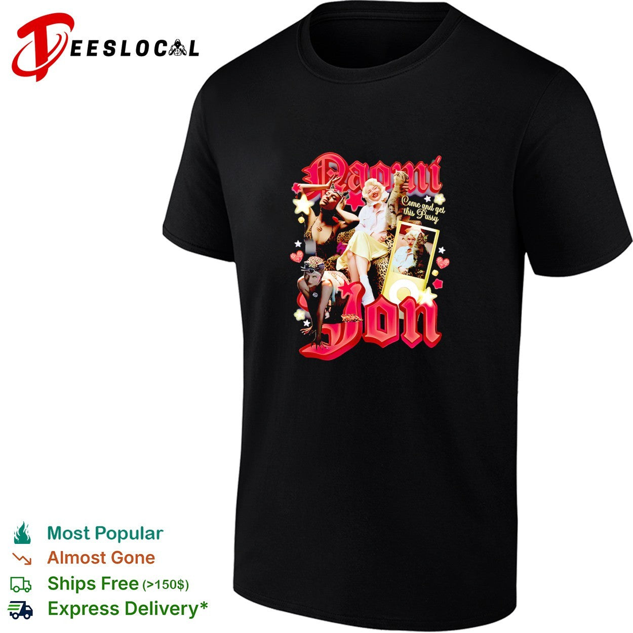Naomi Jon come and get this pussy retro girls shirt
