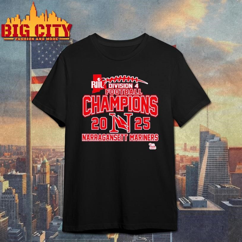Narragansett Mariners 2025 RIIL Division 4 Football Champions Shirt