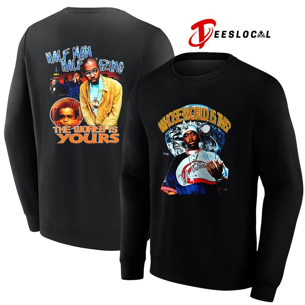 Nas Washed whose world is this half man half amazing the world is yours graphic shirt