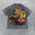 Nascar X Dinosaur Jungle Vintage Graphic T-Shirt, Retro 90s Style T-Rex Dino T-Shirt, Washed Retro 2000s Racer Shirt,...
