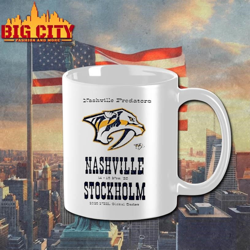 Nashville Predators 2025 Nhl Global Series Hometown To Stockholm Shirt