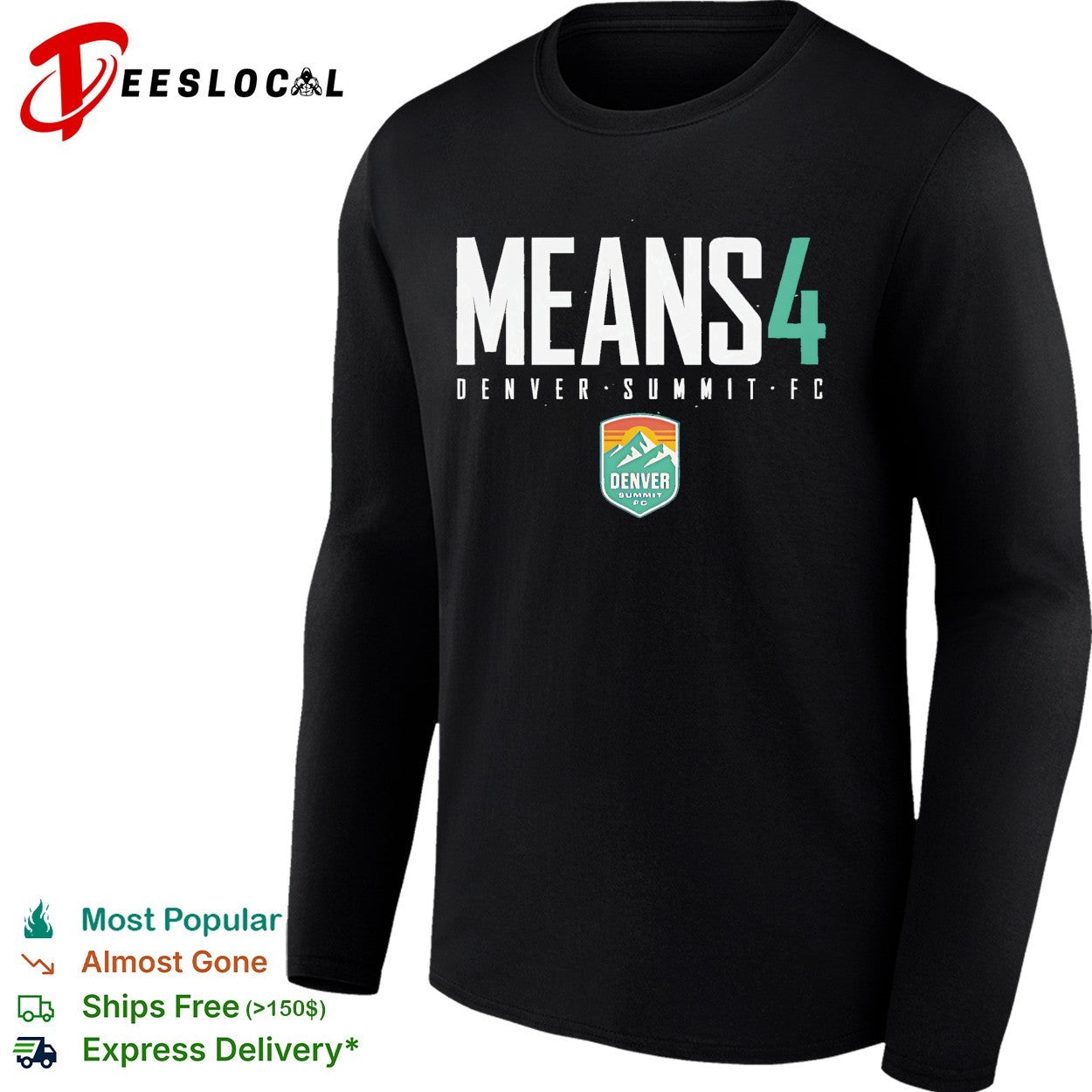 Natalie Means 4 Denver Summit FC professional women’s soccer team shirt