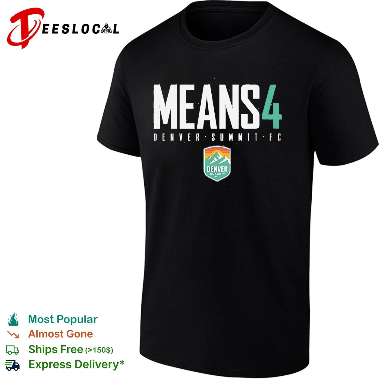 Natalie Means 4 Denver Summit FC professional women’s soccer team shirt
