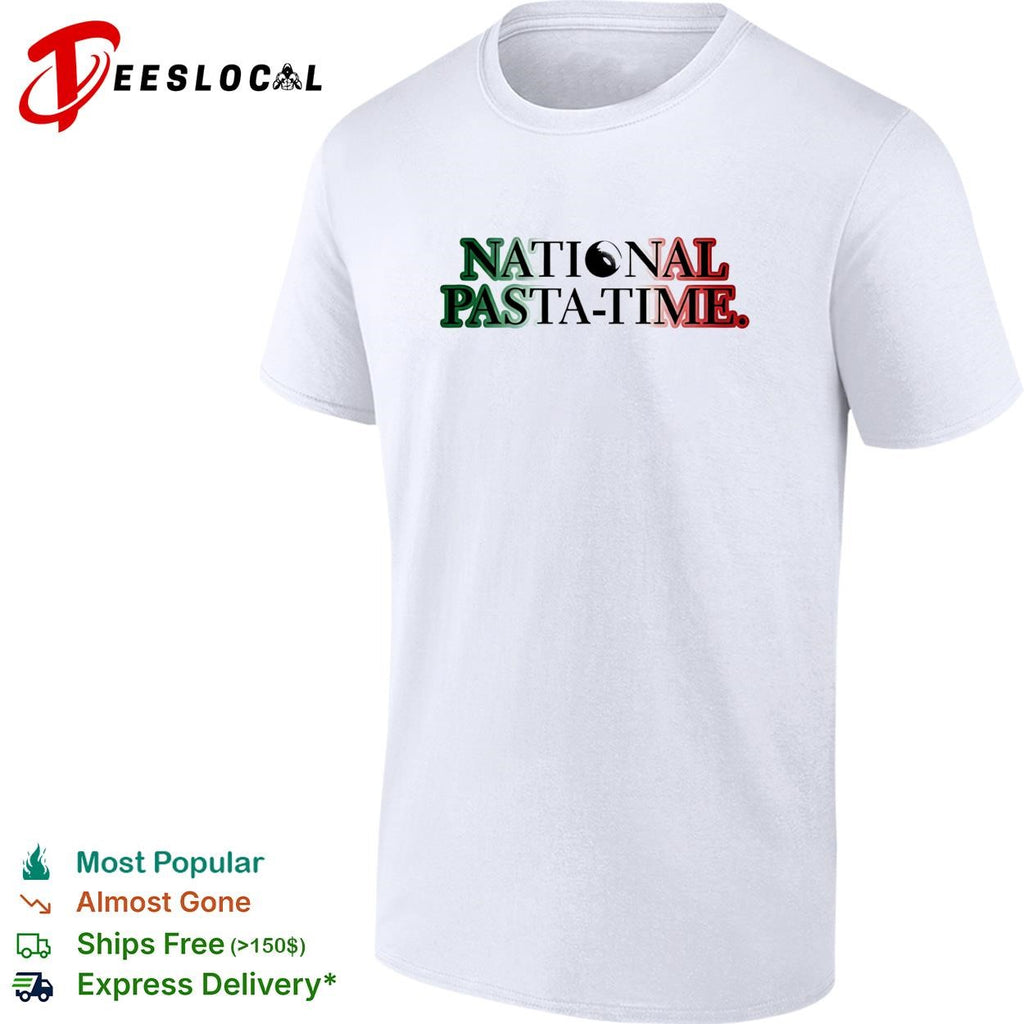 Nation pasta time simple Italy flag pattern shirt