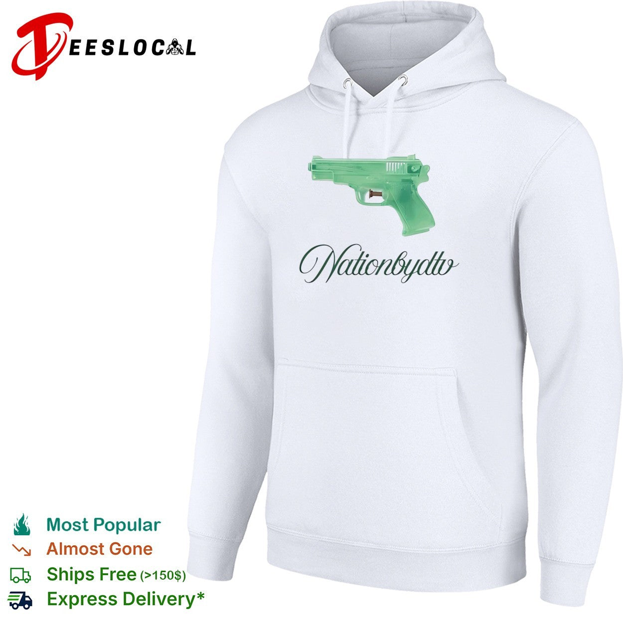 Nationbydtv Green Water Pistol Toy Summer Shirt