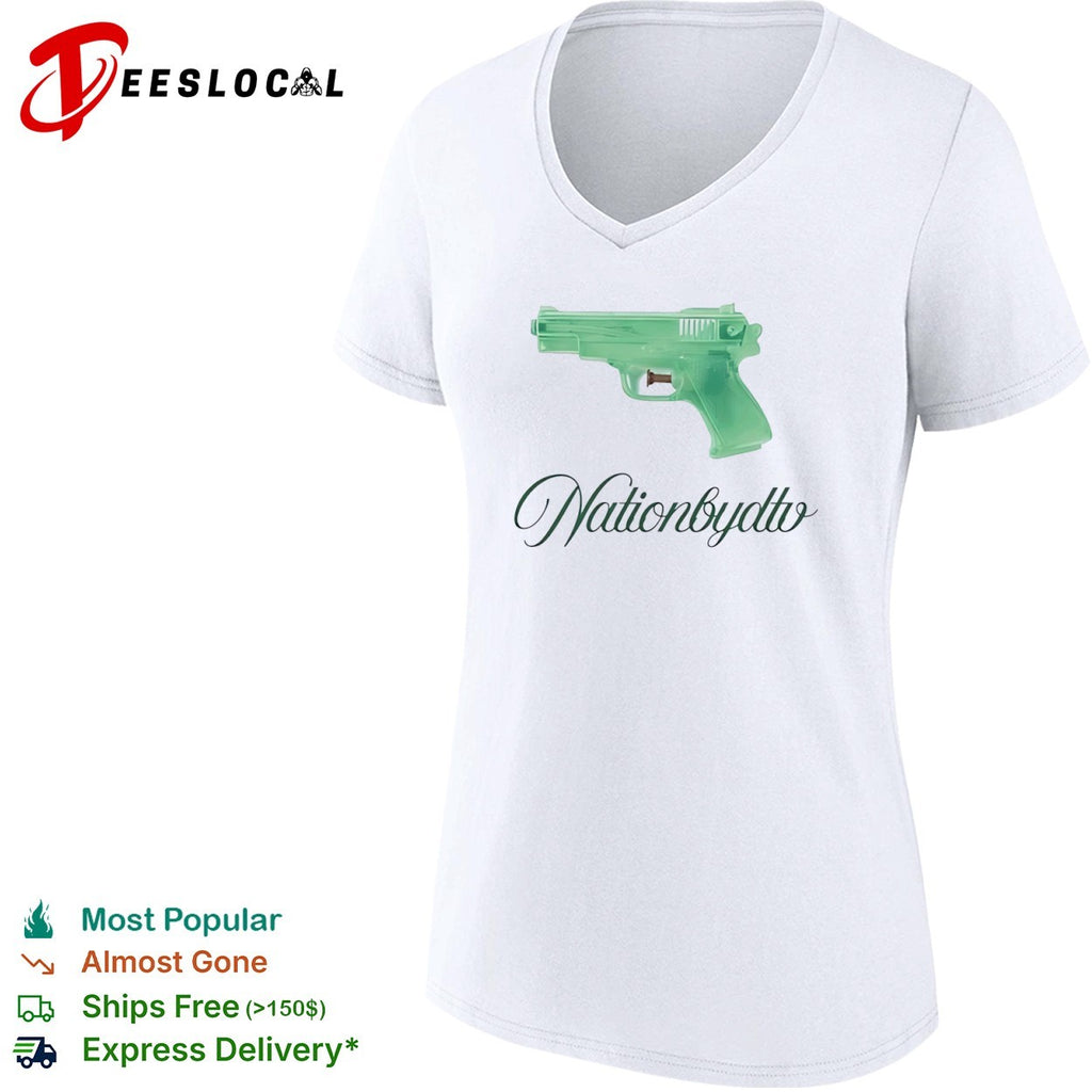 Nationbydtv Green Water Pistol Toy Summer Shirt