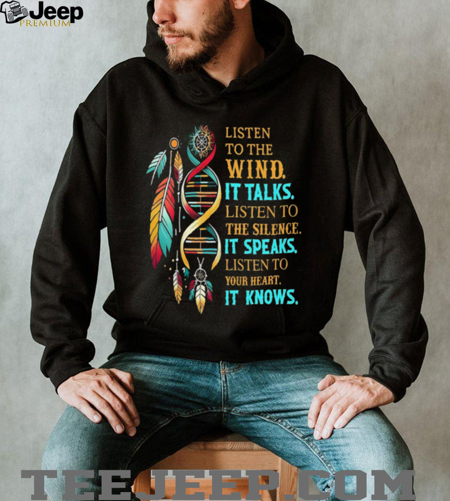 Native American Wisdom “Listen to the Wind” Dreamcatcher DNA T Shirt