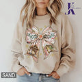 Nativity Bow Christmas Shirt , Religious Christmas Comfort Colors, Women's Holiday Sweater Hoodie, Sweatshirt | CiraTrend.com
