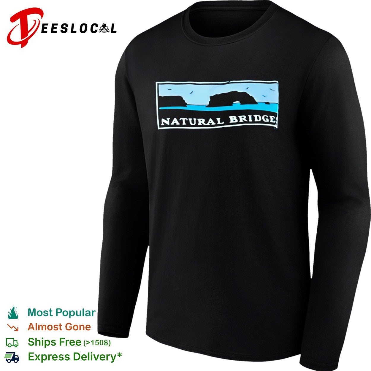 Natural Bridges Beach Santa Cruz California Landscape shirt