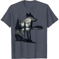 Nature Mountains Adventure Wolf Outdoor Wildlife Forest T-Shirt Hoodie, Sweatshirt | CiraTrend.com