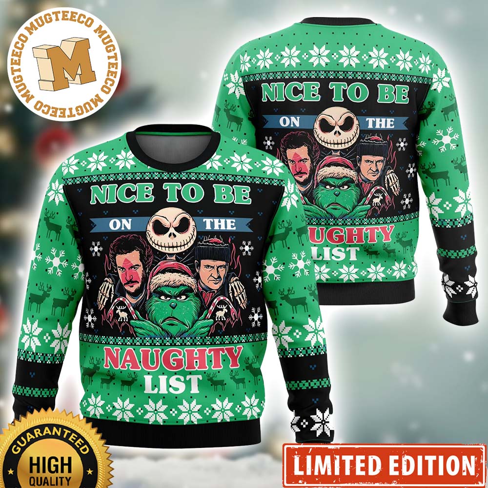 Naughty List Club Pop Culture Nice To Be On The Naughty List Ugly Christmas Sweater