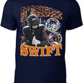 Navy Chicago D'Andre Swift Bootleg Style T-Shirt Hoodie, Sweatshirt | CiraTrend.com