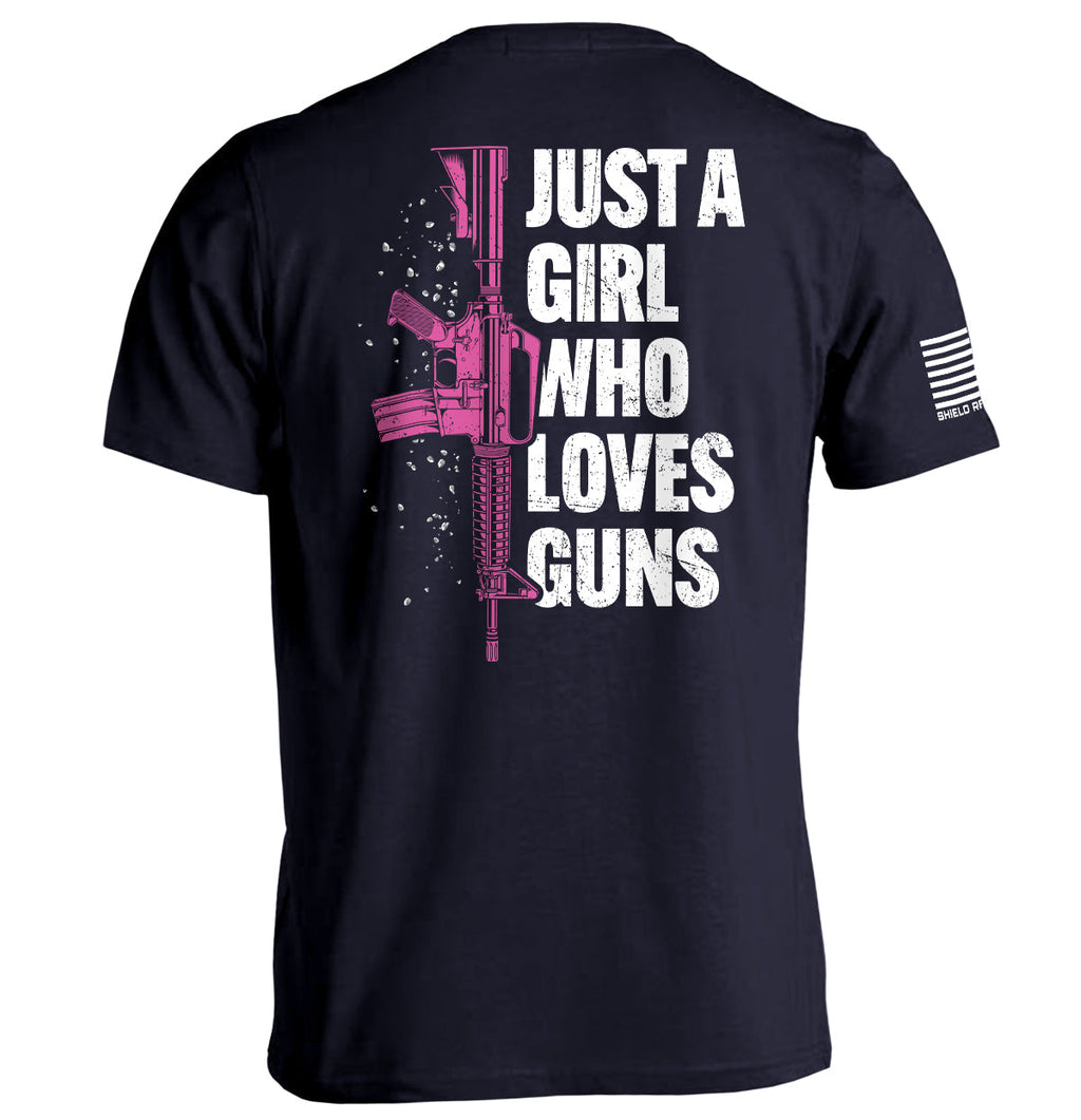 Just A Girl Who Loves Guns T-Shirts, Hoodie, Sweatshirt | CiraTrend.com (Image 3)