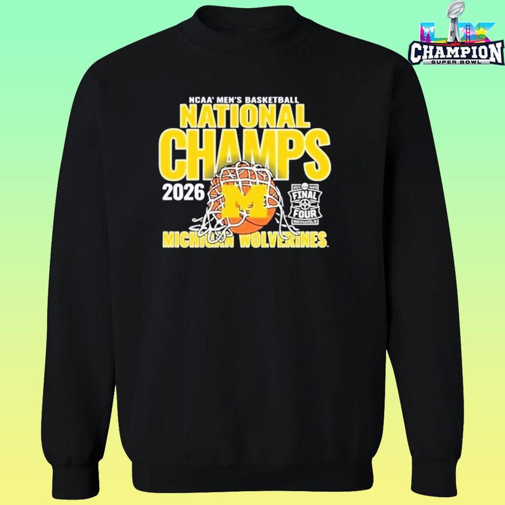 Ncaa Men’s Basketball National Champions 2026 Michigan Wolverines Shirt