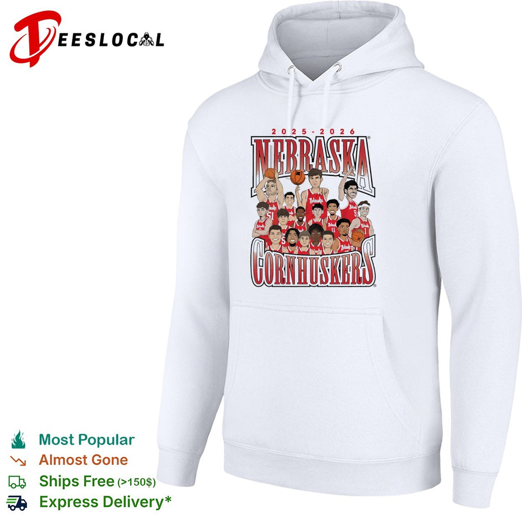 Nebraska Cornhuskers 2025 2026 Roster Caricature Players NCAA Basketball Team shirt