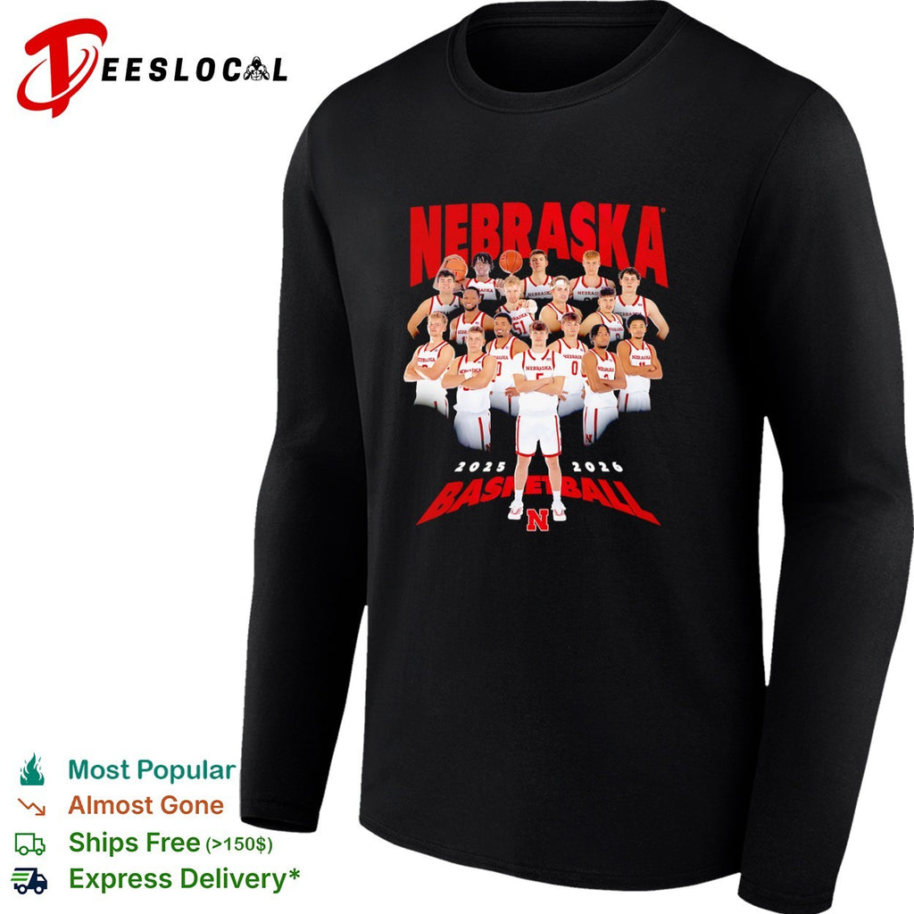 Nebraska Cornhuskers Basketball 2025 2026 Team shirt