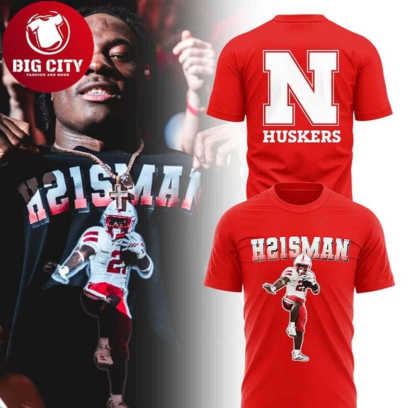 Nebraska Cornhuskers Emmett Johnson H21SMAN 2025 Two Sided Shirt