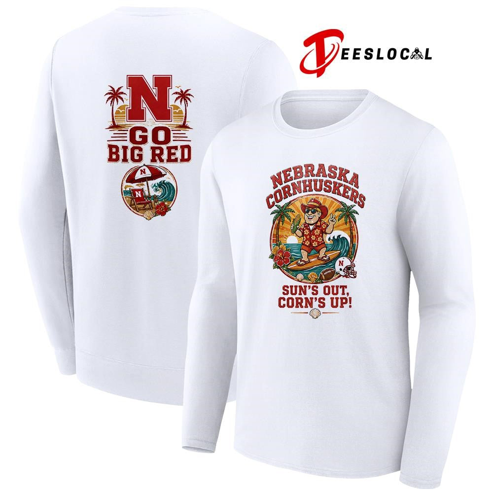 Nebraska Cornhuskers NCAA Summer sun’s out corn’s up mascot shirt
