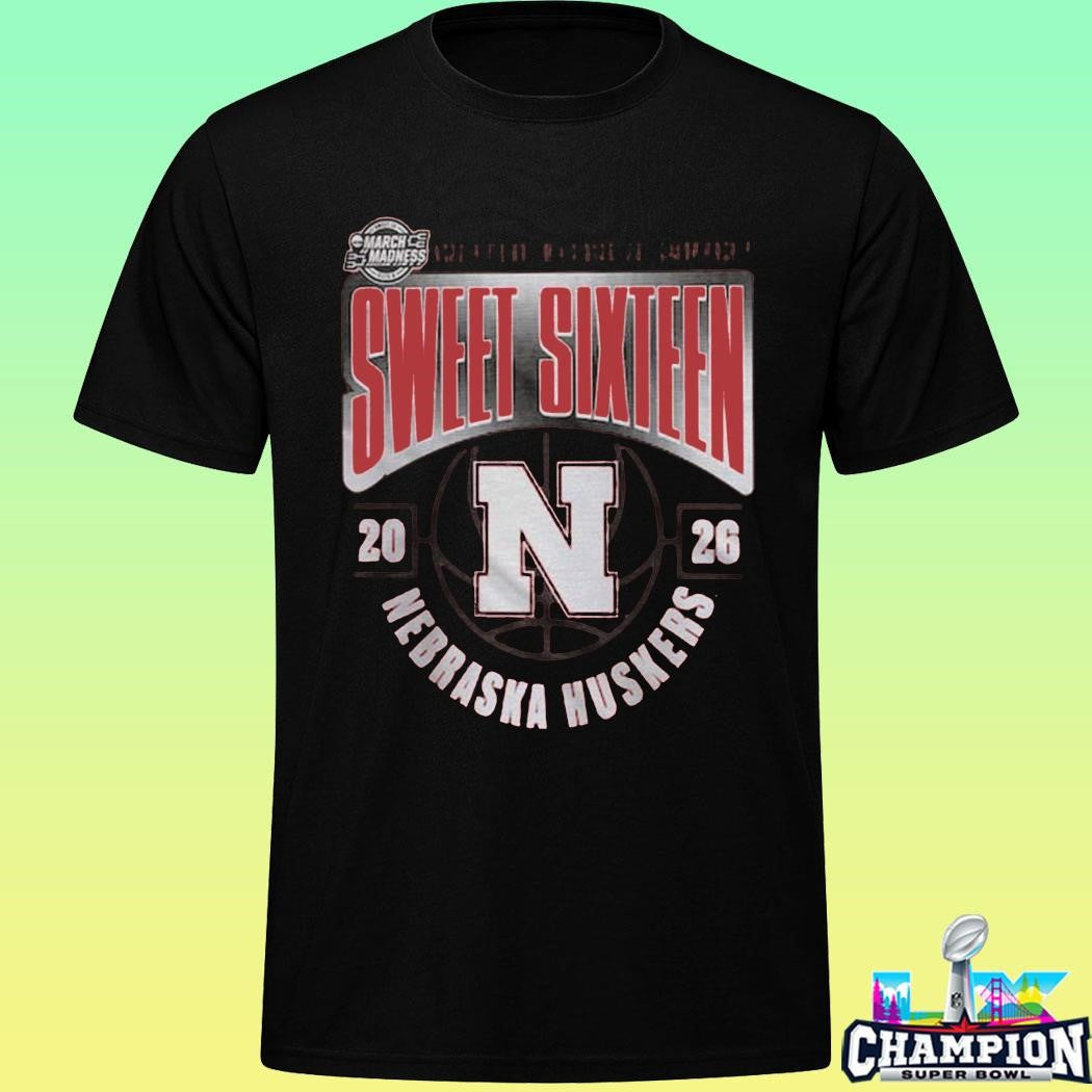Nebraska Huskers Men’s Basketball 2026 Ncaa March Madness Sweet 16 Shirt