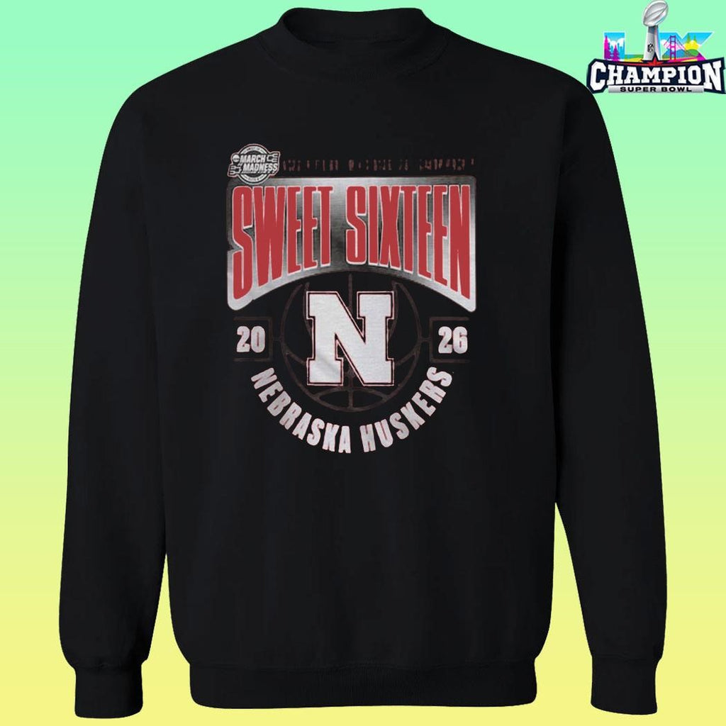 Nebraska Huskers Men’s Basketball 2026 Ncaa March Madness Sweet 16 Shirt