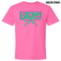 Neon Lucky Checkered Comfort Colors T-Shirt 'NLB' Hoodie, Sweatshirt | CiraTrend.com