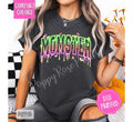 Neon Momster Shirt Comfort Colors, Trendy Halloween Mom Tshirt Hoodie, Sweatshirt | CiraTrend.com