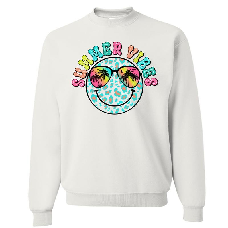 Neon Summer Vibe Happy Face Sweatshirt 'NLB' T-Shirts, Hoodie | CiraTrend.com
