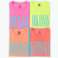 Neon Texas Shirt ~ Unisex Apparel Relaxed Fit Printed In The USA Clothing Womenswear Casual Comfort Cotton Hoodie, Sweatshirt
