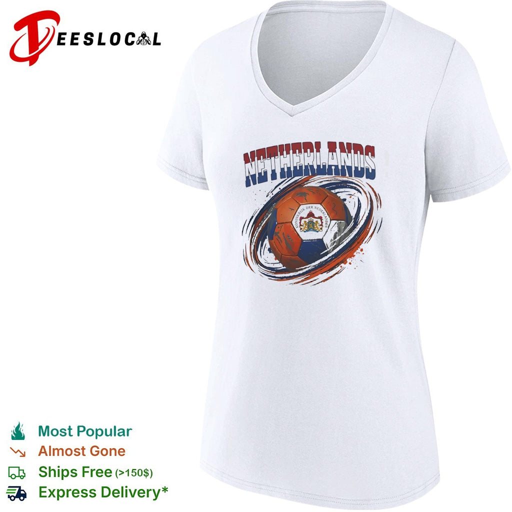 Netherlands flag soccer ball shirt