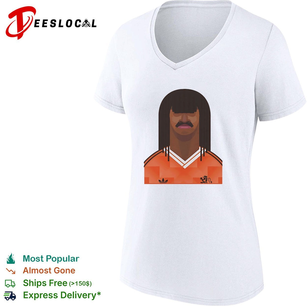 Netherlands retro footballer portrait shirt