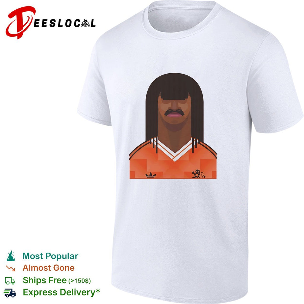 Netherlands retro footballer portrait shirt