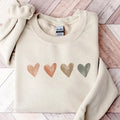 Neutral Watercolor Heart Sweatshirt for Women Heart Lover Gift Love Sweater Cute Valentine's Day Sweater for Women Ladies...