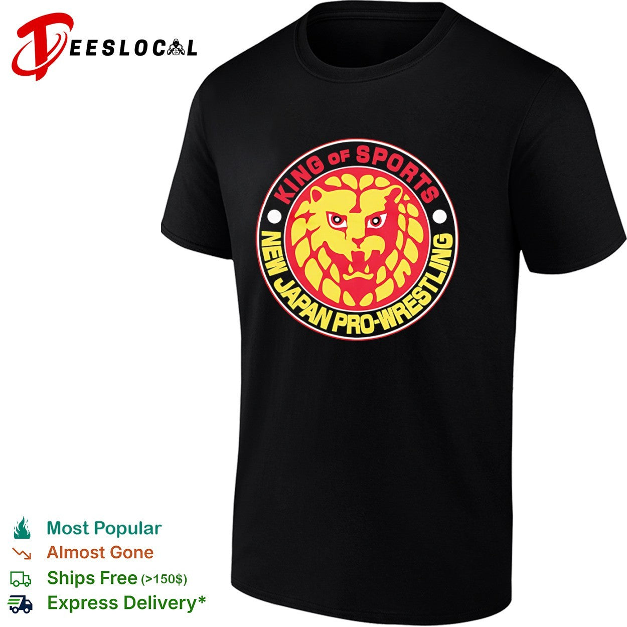 New Japan Pro Wrestling King of Sports Lion logo Shirt