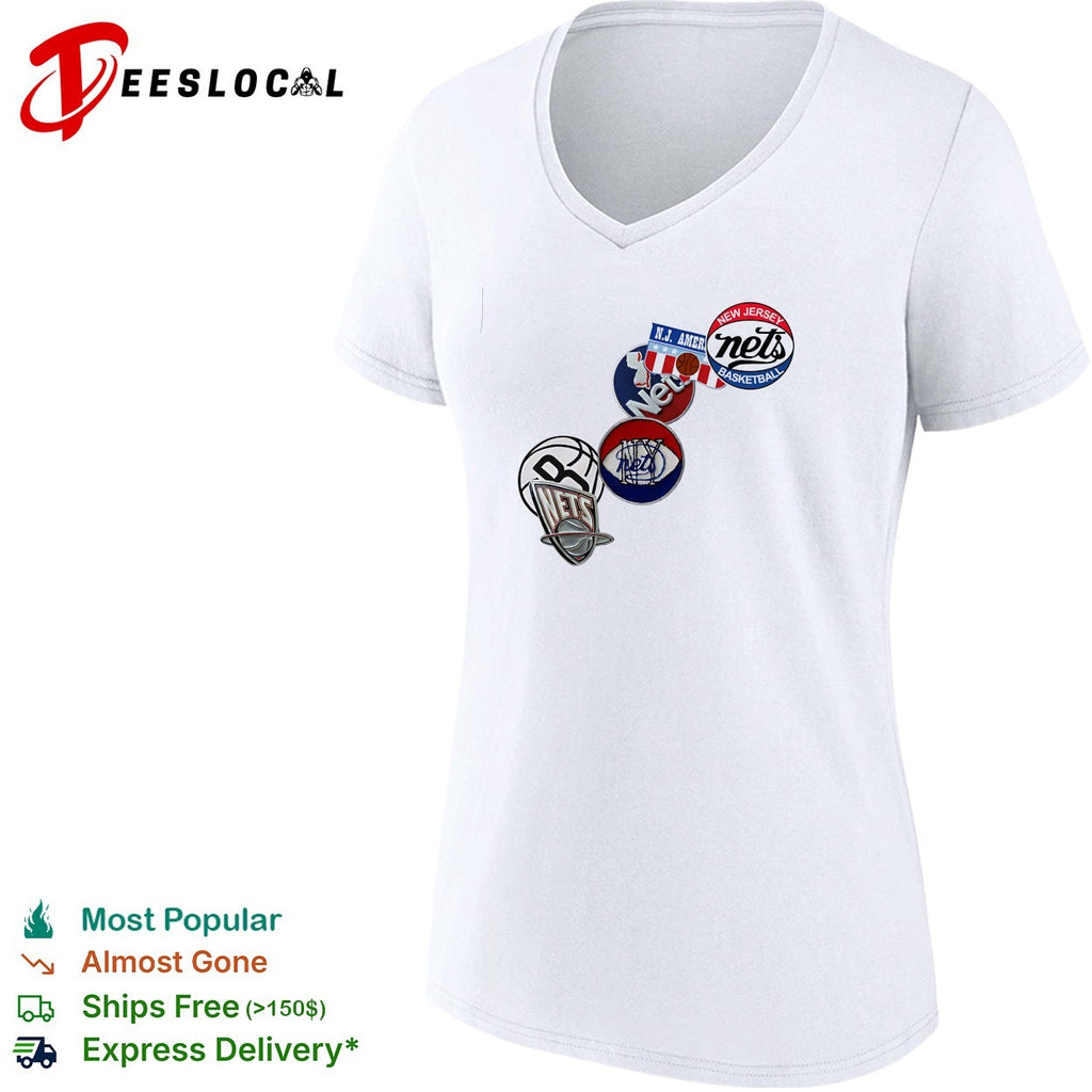 New Jersey Nets vintage logo patches shirt
