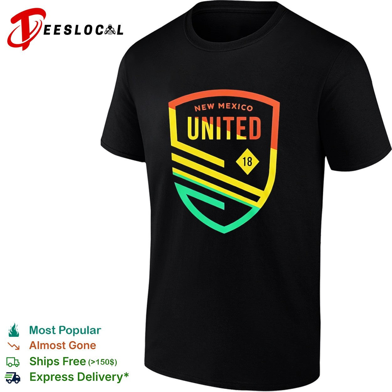 New Mexico United 18 shield logo soccer team club shirt