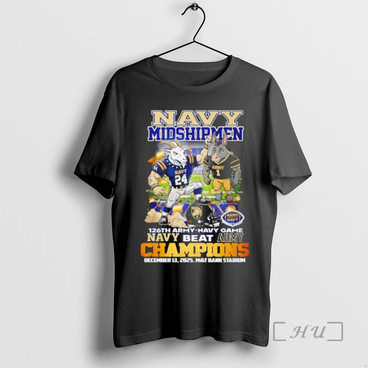 New Navy Midshipmen Beat Army 2025 126th Amry Navy Game Champions Mascot Premium T Shirts Hoodie, Sweatshirt | CiraTrend.com