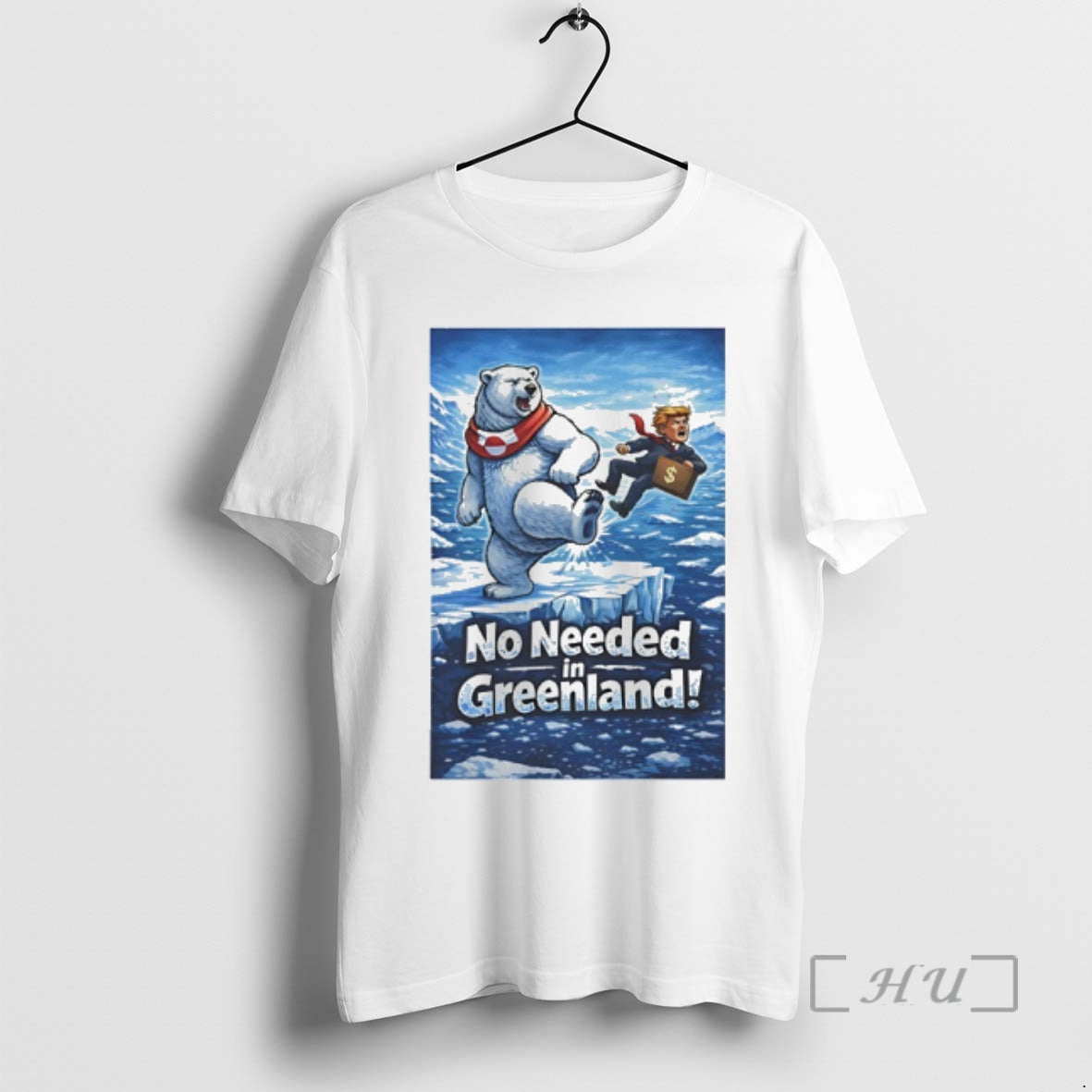 New Polar Bear Kicking Trump No Needed In Greenland T-Shirts, Hoodie, Sweatshirt | CiraTrend.com