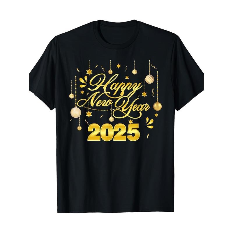 New Years Eve Party Family Matching 2025 Happy New Year 2025 100% Cotton T-Shirt Made in USA Hoodie, Sweatshirt