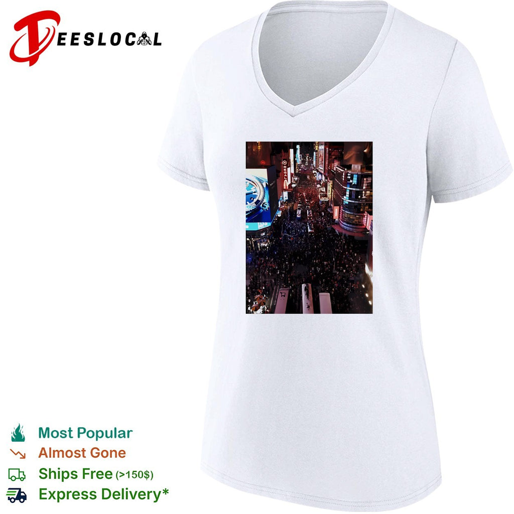 New York Champs Times square Celebration graphic shirt