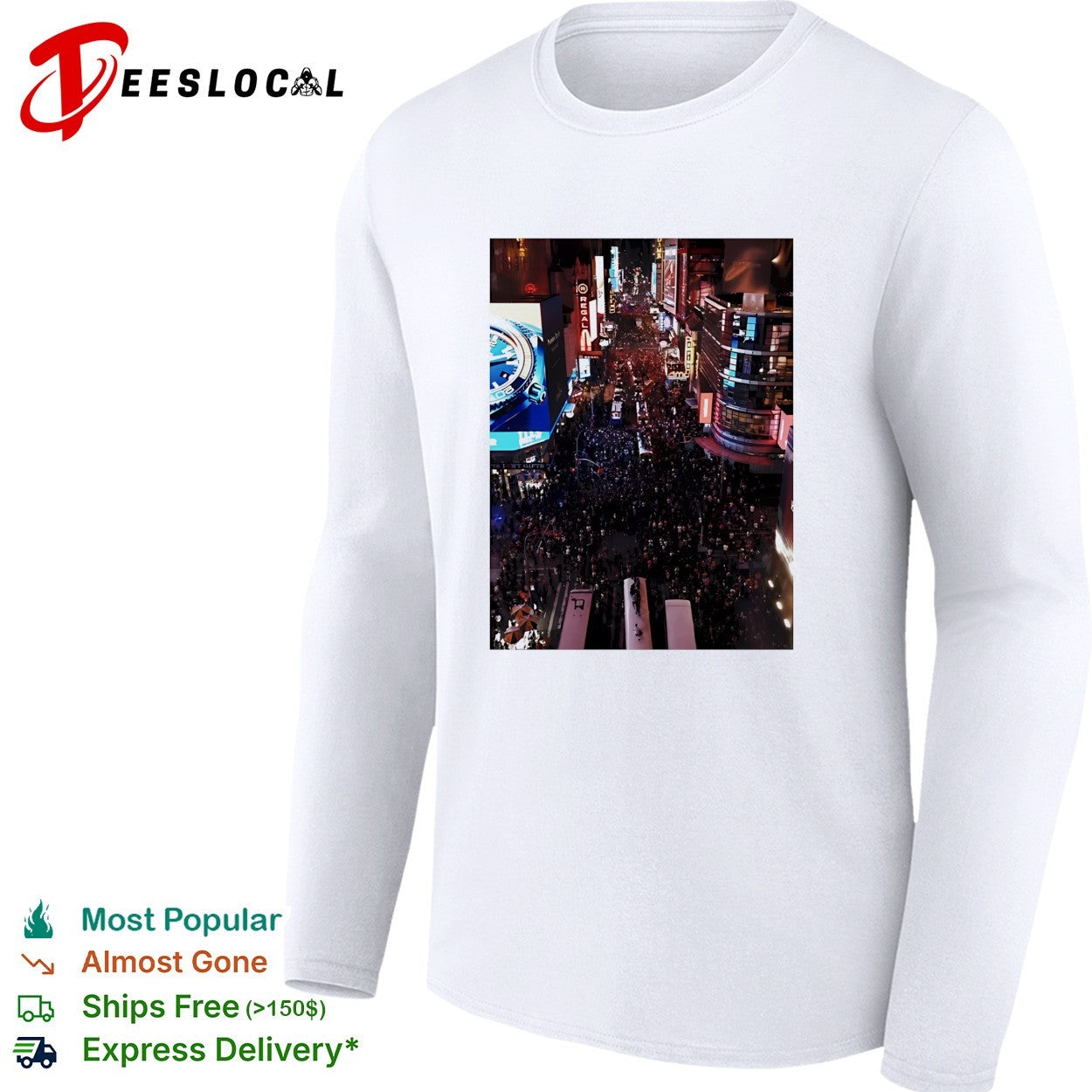 New York Champs Times square Celebration graphic shirt