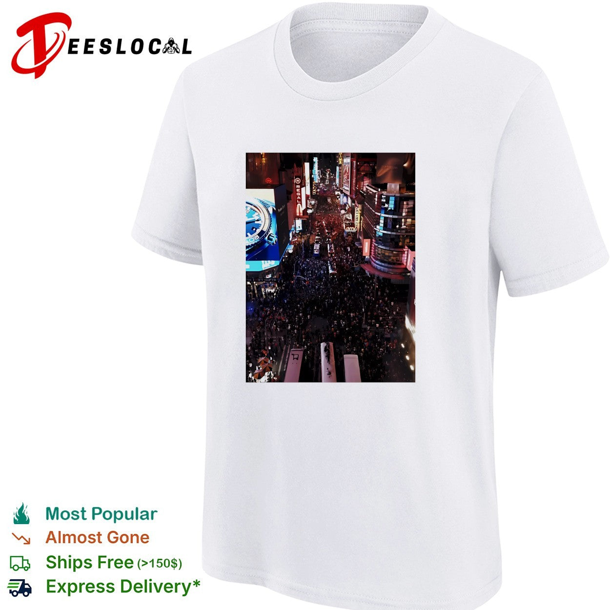 New York Champs Times square Celebration graphic shirt