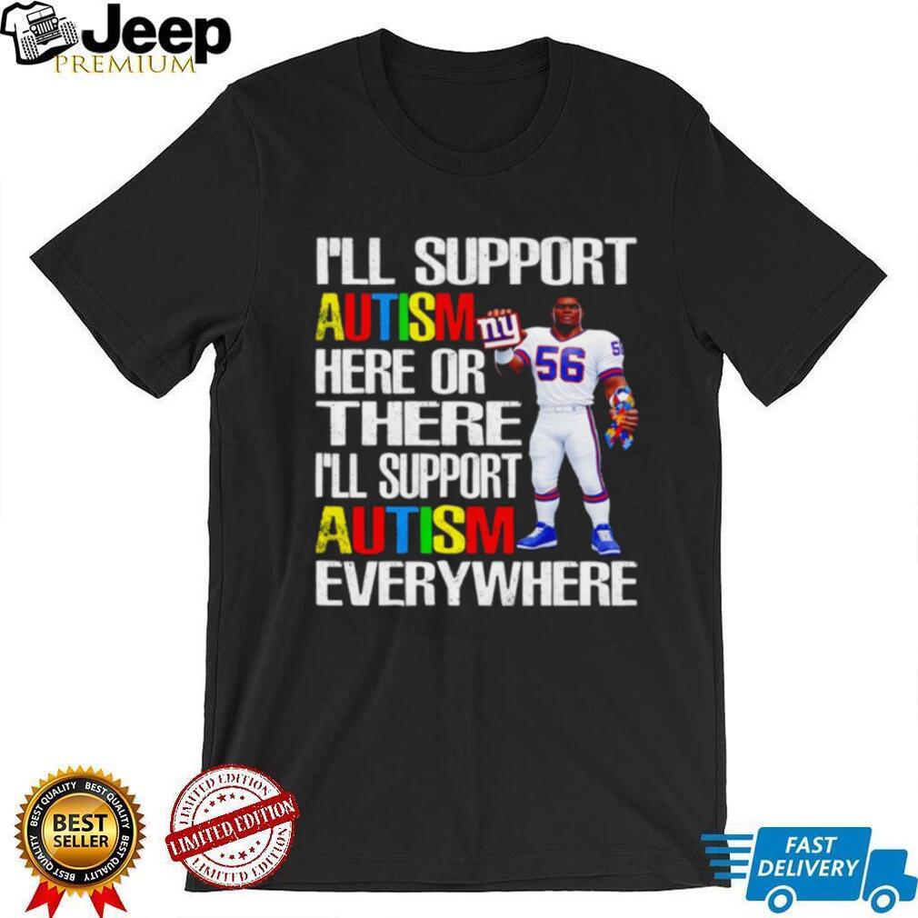 New York Giants Lawrence Taylor Autism Awareness Support T Shirt